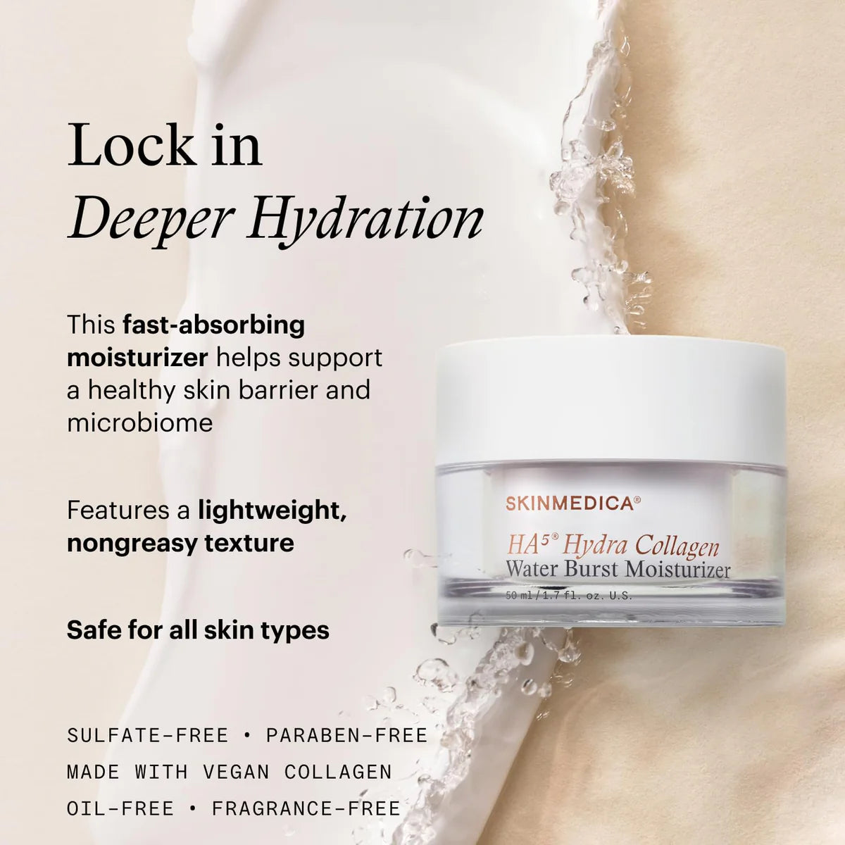 SkinMedica® HA⁵® Hydra Collagen Water Burst Moisturizer with Vegan Collagen
