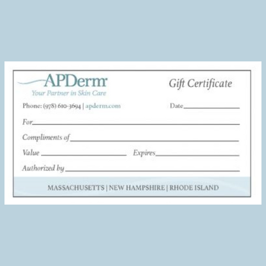 APDerm Gift Card For In Office Cosmetic Services & In Office Product Purchases (Mailed to you)